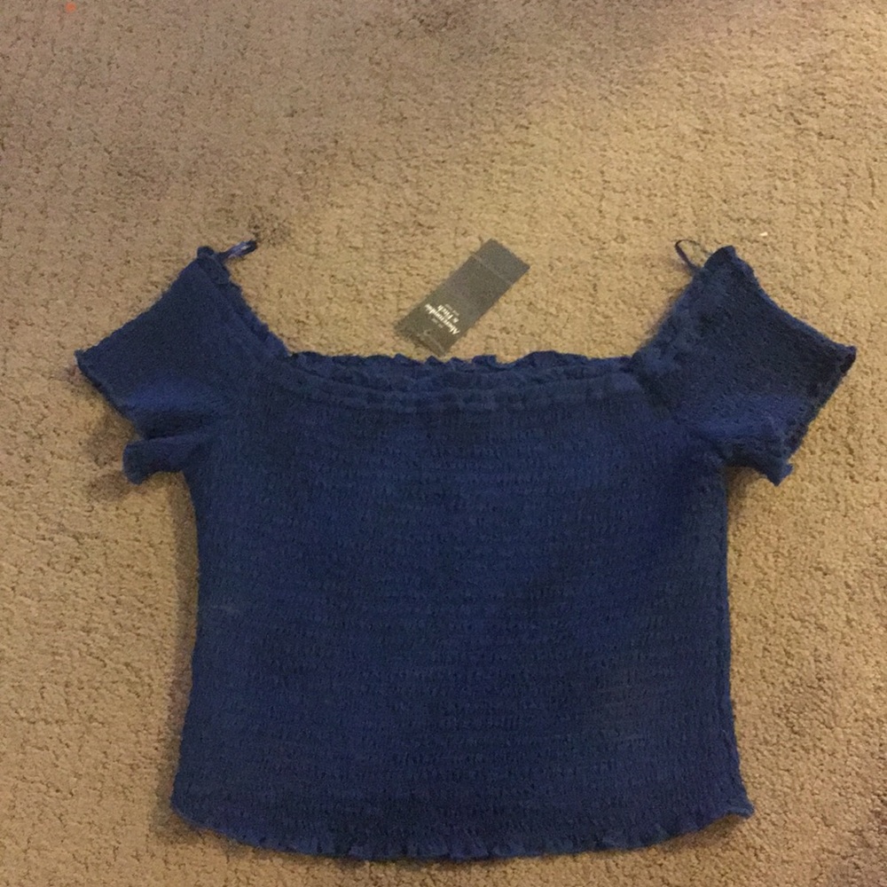 NWT blue off the shoulder top.